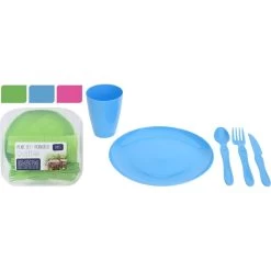 Merkloos Picknick Set 31 Delig Plastic 3 Assorti Kleuren -Keukenwinkel 101 0449 1 3