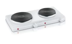 Severin Dubbele Kookplaat 2500W Wit DK 1042