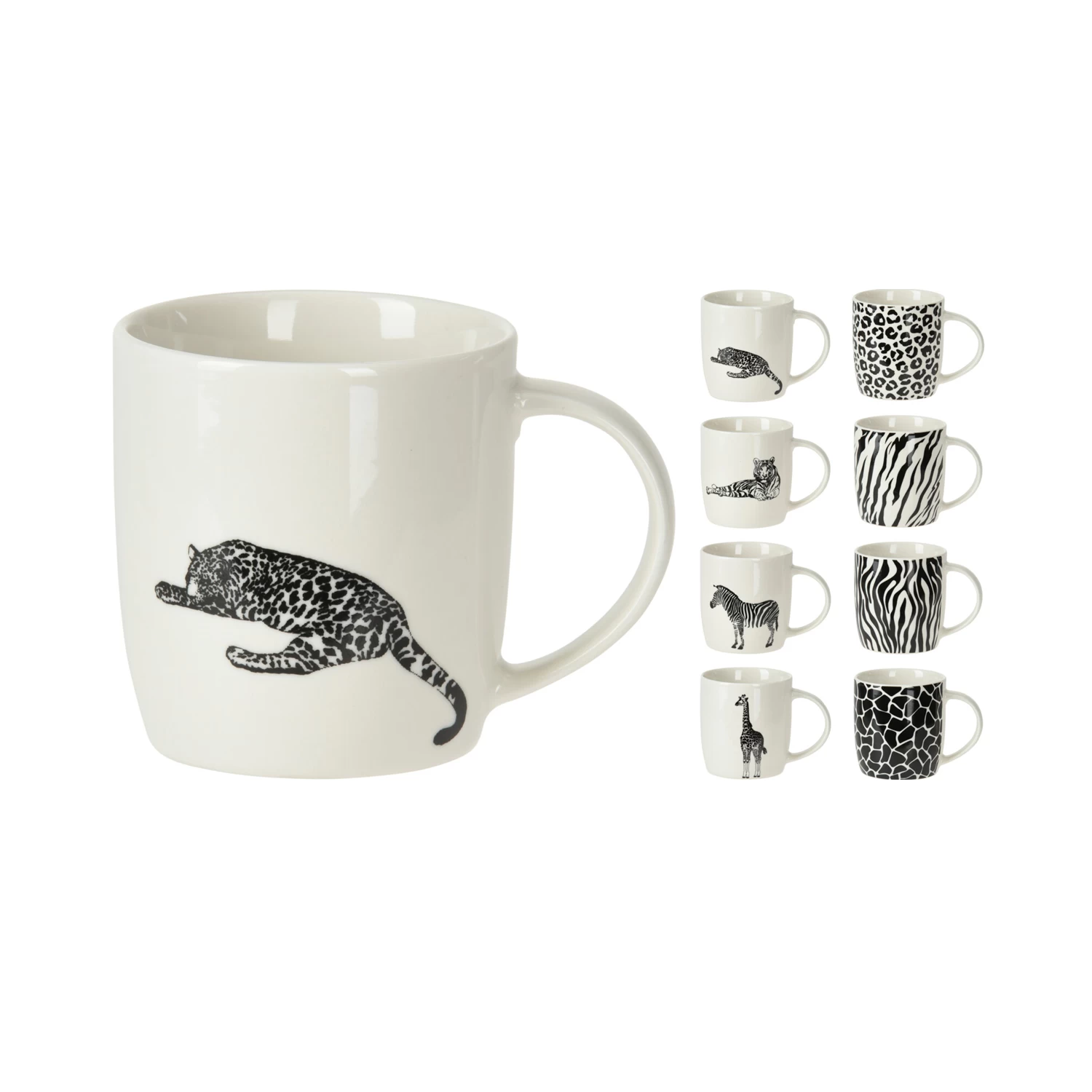 Mok 350Ml Porselein Animalprint 1 Mok 350Ml Porselein Animalprint