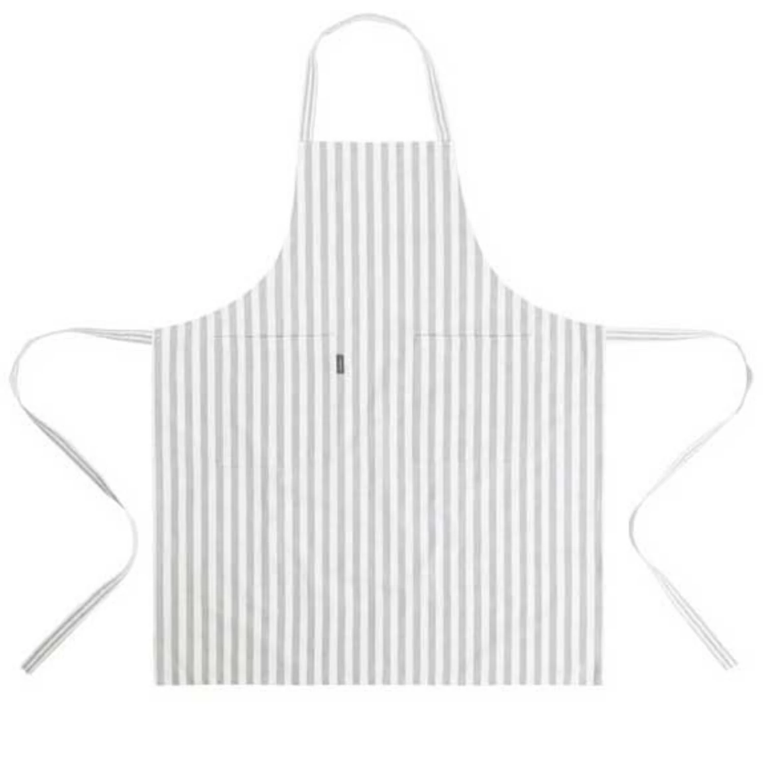 Linen & More Schort Streep Lichtgrijs 1 Linen & More Schort Streep Lichtgrijs