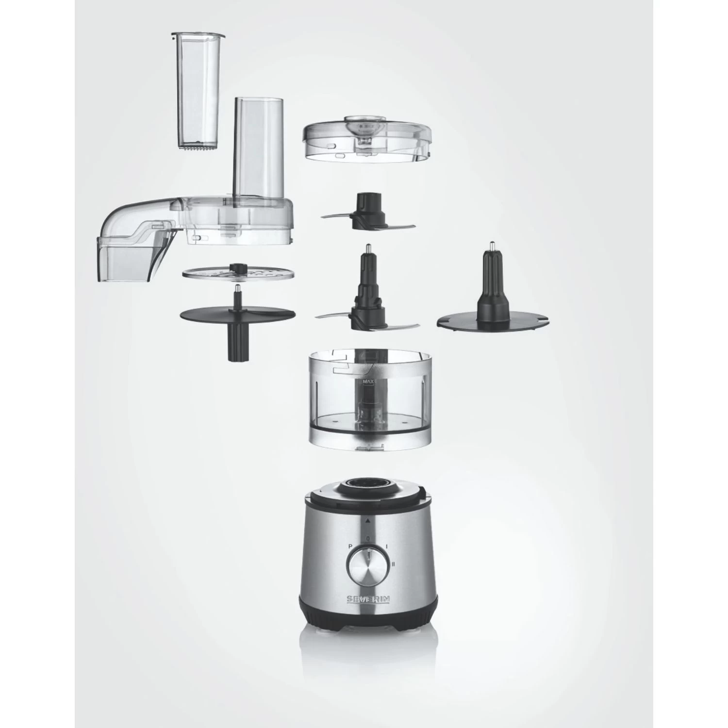 Severin Compacte Keukenmachine 400W RVS KM 3865 2 Severin Compacte Keukenmachine 400W RVS KM 3865 - Afbeelding 2
