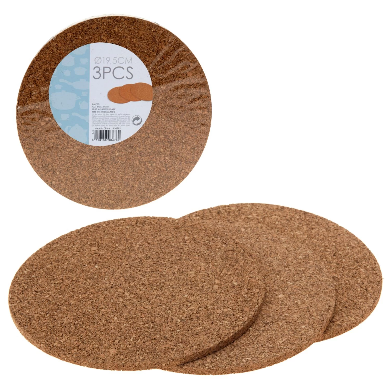 Excellent Houseware Pannenonderzetters Ø19,5 Cm 3 Stuks 3 Excellent Houseware Pannenonderzetters Ø19,5 Cm 3 Stuks - Afbeelding 3