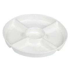 Alpina Snackschaal 5 Vaks Keramiek Wit