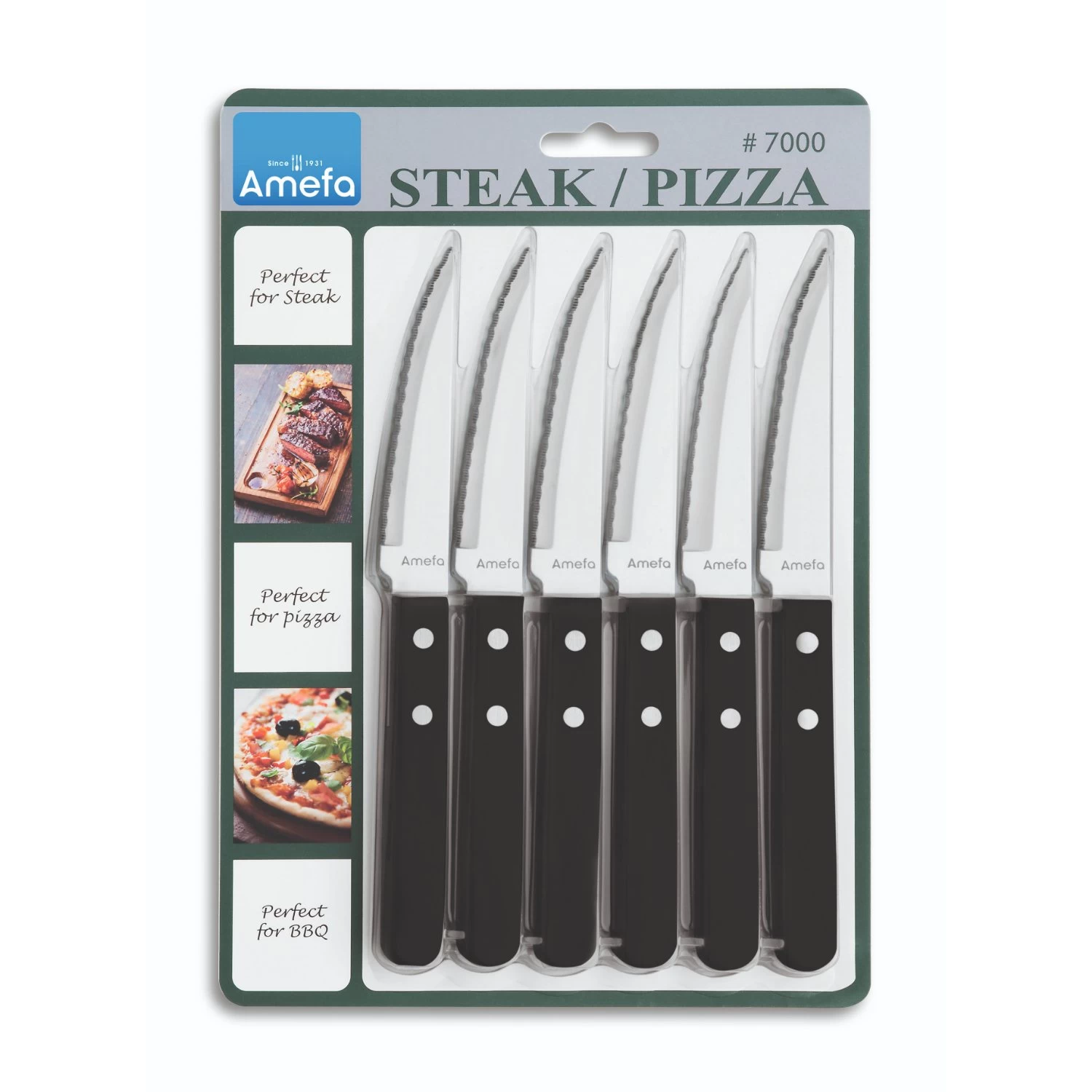Amefa Pizza Steakmessen 6 Stuks Zwart 1 Amefa Pizza Steakmessen 6 Stuks Zwart