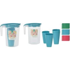 Excellent Houseware Schenkkan Met 4 Glazen 3 Assorti -Keukenwinkel 101 6990 4 1