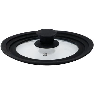 Alpina Deksel 20 Cm; Glas Met Siliconen Rand 2 Alpina Deksel 20 Cm; Glas Met Siliconen Rand - Afbeelding 2