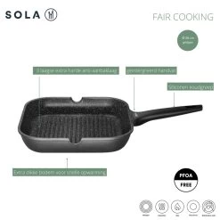 Sola Fair Cooking Grillpan 28 Cm 7 Sola Fair Cooking Grillpan 28 Cm -Keukenwinkel 101 9171 4 1