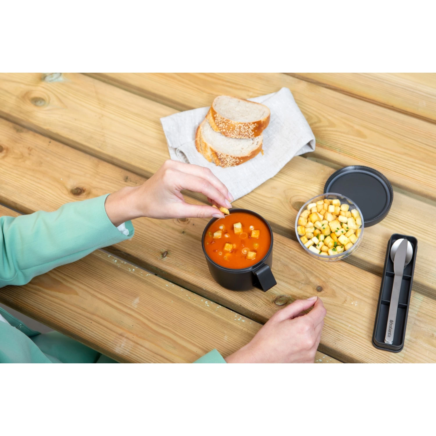 Brabantia Make En Take Soepbeker 0,6L Donkergrijs 6 Brabantia Make En Take Soepbeker 0,6L Donkergrijs - Afbeelding 6