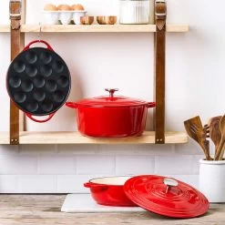 BK Bourgogne Braadpan Ø24 Cm Chili Red -Keukenwinkel 102 4564 3 1 1