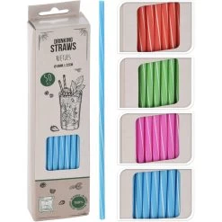 Rietjes Plastic 50 Stuks Assorti Kleur 5 Rietjes Plastic 50 Stuks Assorti Kleur -Keukenwinkel 102 4890 1
