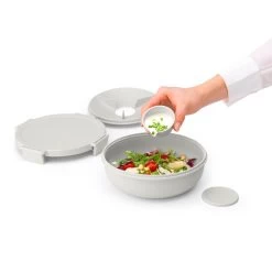 Brabantia Make En Take Salade Lunchkom 1,3 Liter Lichtgrijs -Keukenwinkel 102 6368 3 1