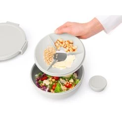 Brabantia Make En Take Salade Lunchkom 1,3 Liter Lichtgrijs -Keukenwinkel 102 6368 4 1