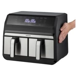 Inventum Hetelucht Friteuse Dubbel 2x 4 L Rvs/ Zwart 1700W -Keukenwinkel 210 4299 3 1