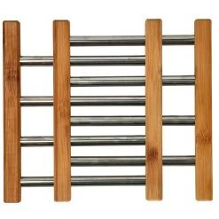 Onderzetter RVS Met Bamboe 21,5 X 22 Cm -Keukenwinkel 5aaed209a76e3b997f2144c83bcbd7a6