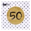 Servetten 50th Birthday 33x33 Cm