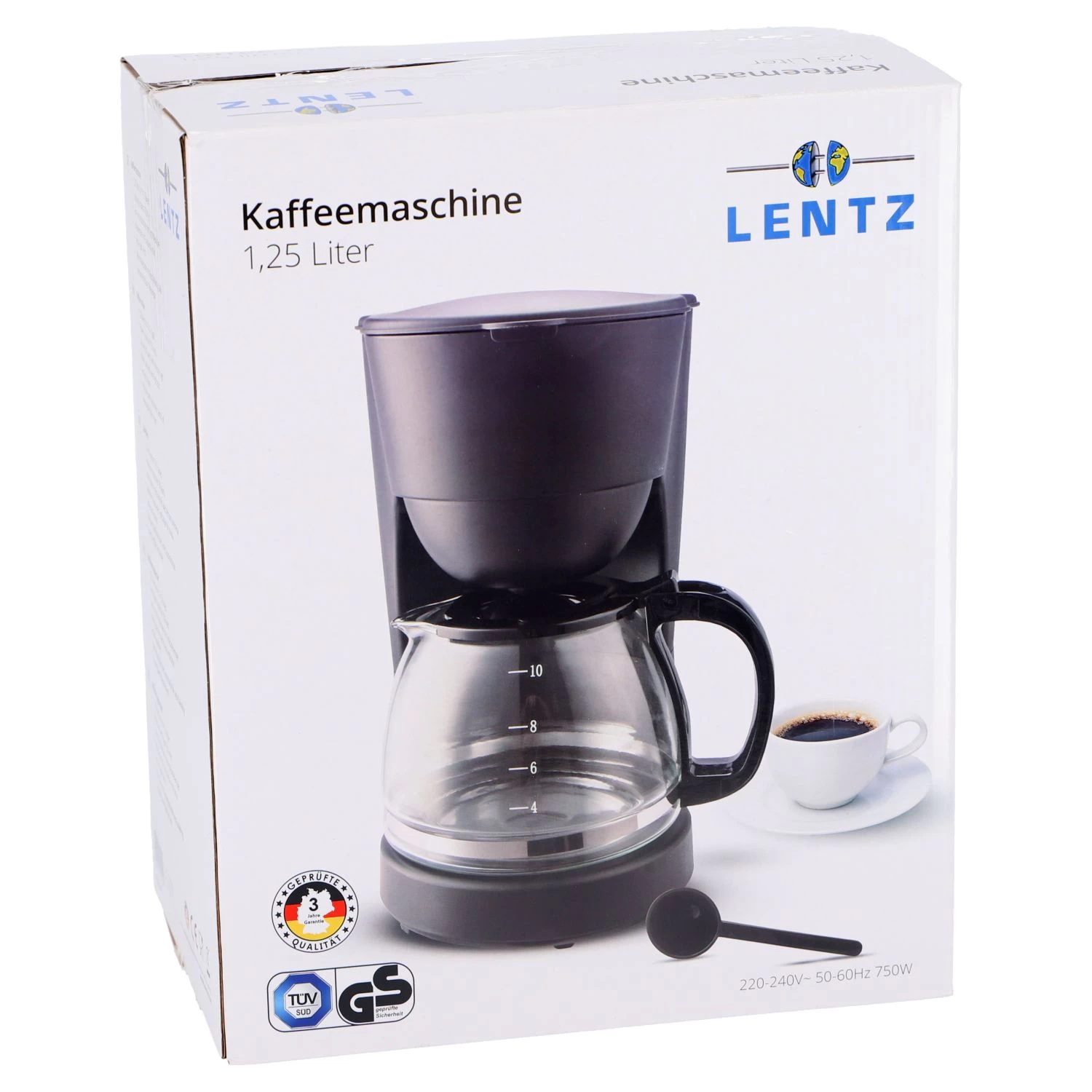 Koffiezetapparaat 1,25L Zwart 750W 5 Koffiezetapparaat 1,25L Zwart 750W - Afbeelding 5